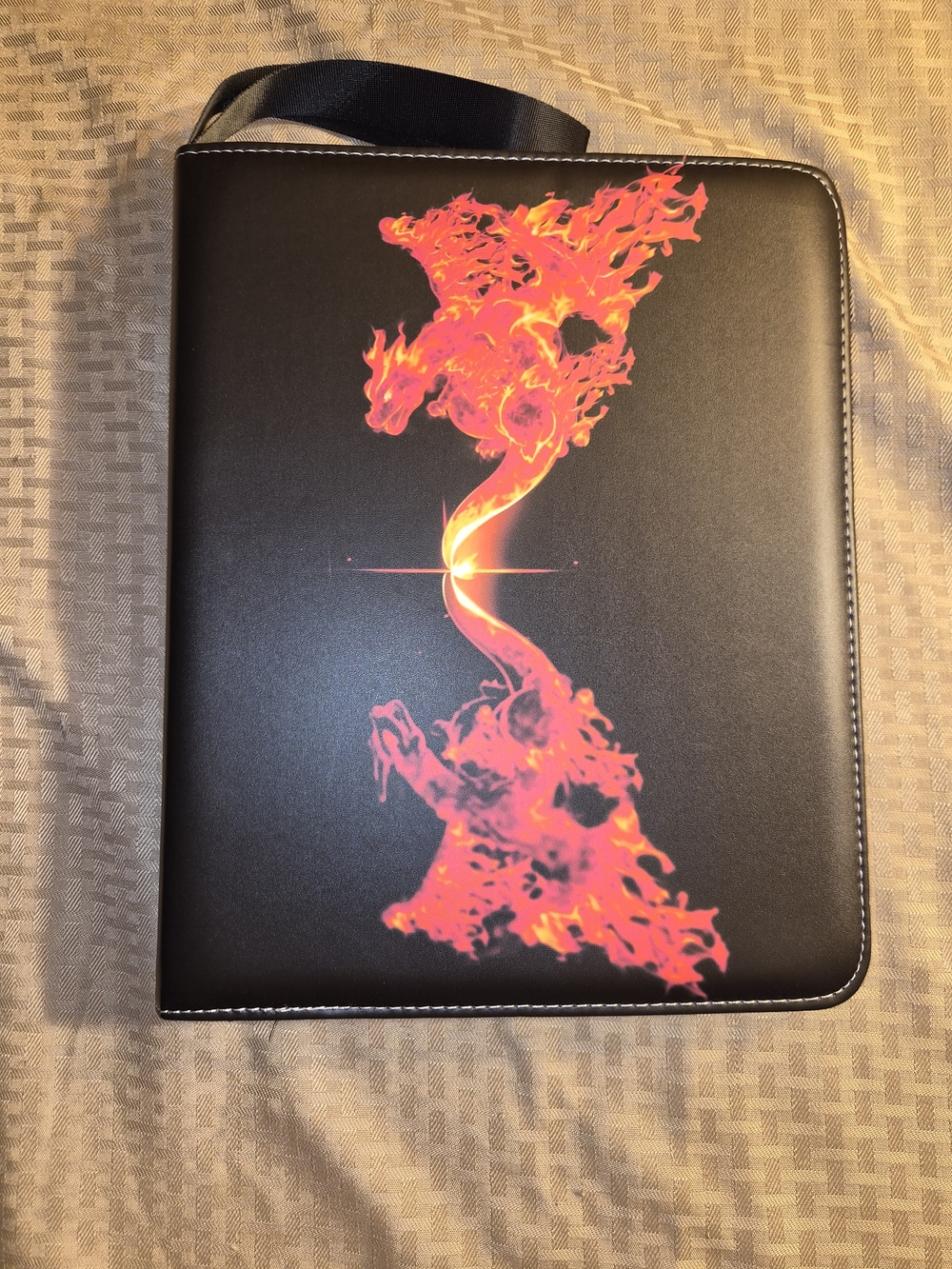 PU leather zippered trading card binder